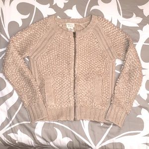 Andrea Jovine Gorgeous Textured Zip Up Sweater XS